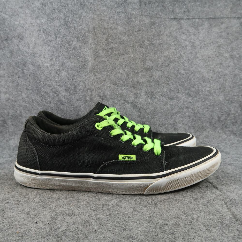 Vans Shoes Mens 9.5 Sneakers Era Skate Canvas Black Green Casual Active Trainers